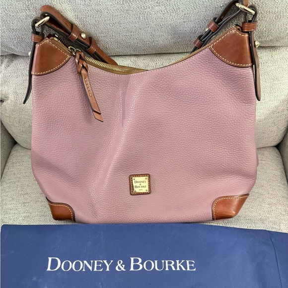 Dooney & Bourke Mauve and Brown Hobo Bag - Picture 5 of 5